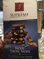 Mängden socker i Suprême - Noir trois  noix