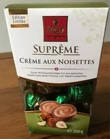 Mängden socker i Suprême Crème aux noisettes