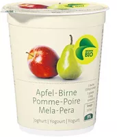 Mängden socker i yogourt pomme poire BIO