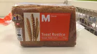 Mängden socker i Toast Rustico Foncé