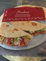 Mängden socker i Piadina mit olivenöl extra vergine