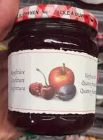 Mängden socker i Confiture, Quatre fruits