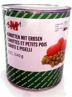 Mängden socker i Carottes et petits pois