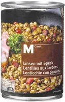 Mängden socker i Linsen mit Speck