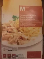 Mängden socker i Emincé de poulet nouille sauce à la crème