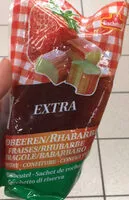 Mängden socker i Extra Fraises/Rhubarbe confiture