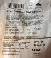 Mängden socker i Rösti galettes