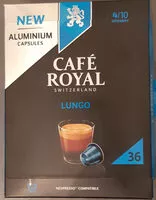 Mängden socker i CAFE ROYAL NS Alu Lungo x36