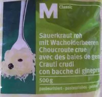 Mängden socker i Choucroute crue avec baies de genièvre