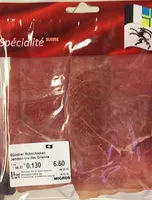 Mängden socker i Jambon cru des Grisons