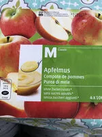 Mängden socker i Compote de pommes sans sucre ajoutés