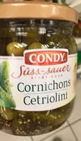 Mängden socker i Cornichons in süss-saurem Aufguss