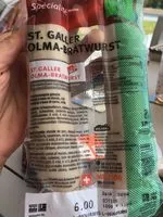 Mängden socker i St.Galler Olma Bratwurst