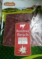 Mängden socker i Bündner fleisch
