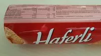 Mängden socker i Haferli Hafergebäck (biscuits à l'avoine)