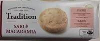 Mängden socker i Tradition Sablé macadamia