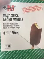 Mängden socker i Mega stick arome vanille