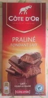 Mängden socker i Praliné fondant lait