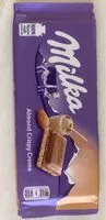Mängden socker i Milka almond crispy creme