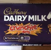 Mängden socker i Dairy milk crunchie bites