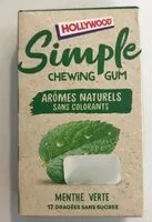 Mängden socker i Simple chewing-gum