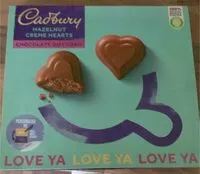 Mängden socker i Hazelnut creme hearts