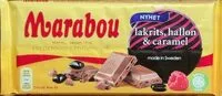 Mängden socker i Marabou lakrits, hallon & caramel