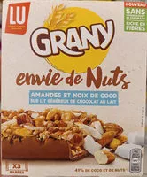Mängden socker i Envie de nuts