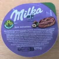 Mängden socker i Milka 15G pâte a tartiner