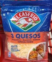 Mängden socker i 3 Quesos. Mozzarella, Massdam, Cheddar