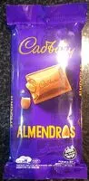 Mängden socker i Cadbury Chocolate con Almendras