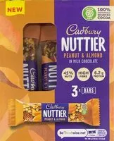 Mängden socker i Cadbury nuttier peanut and almond