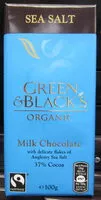 Mängden socker i Green & black's organic chocolate bar milk chocolate with sea salt
