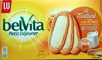 Mängden socker i Le Tartiné gout Lait et miel et 5 céréales complètes
