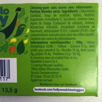 Mängden socker i Hello Joy Sensation Chlorophylle