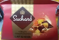 Mängden socker i Coeurs croustillants lait & noir