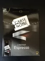 Mängden socker i Carte noire l'instant espresso