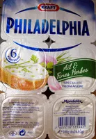 Mängden socker i Philadelphia (6 portions) Ail & Fines Herbes (21,5% MG) - 100 g - Kraft