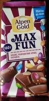 Mängden socker i MAX FUN (арахис, разноцветные драже, карамель)