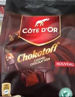 Mängden socker i Chokotoff - Caramel enrobé de chocolat noir