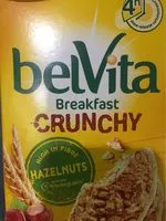 Mängden socker i Belvita biscuits-breakfast hazelnut