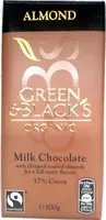 Mängden socker i Green & black's organic chocolate almond