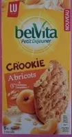Mängden socker i Belvita Crookie Abricots & 5 céréales complètes
