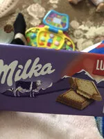 Mängden socker i Milka Alpine Milk Chocolate With Lu Biscuit