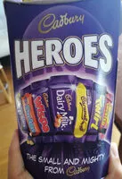 Mängden socker i Cadbury heroes chocolate pieces-assorted