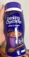Mängden socker i Cadbury drinking chocolate