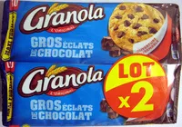 Mängden socker i Cookies Gros éclats de chocolat (lot de 2 x 276 g) Maxiformat Granola