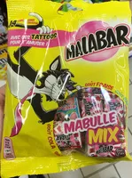 Mängden socker i Mabulle Mix - Bubble gum goûts Tutti Frutti, Cola et Barbe à papa