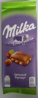 Mängden socker i Шоколад молочный «Милка» с цельным фундуком