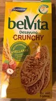 Mängden socker i Belvita desayuno crunchy avellanas